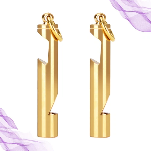 2pcs Whistle Keyring Beer Bottle Opener Whistle Outdoor Emergency Whistles Gift - Picture 5 of 12