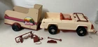 VINTAGE Western BARBIE SET 1973 JEEP & TRAILER