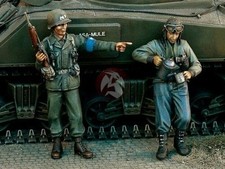 1/35 Scale WWII Tank Crew Resin Figures Military Diorama Miniature Kit NO TANK