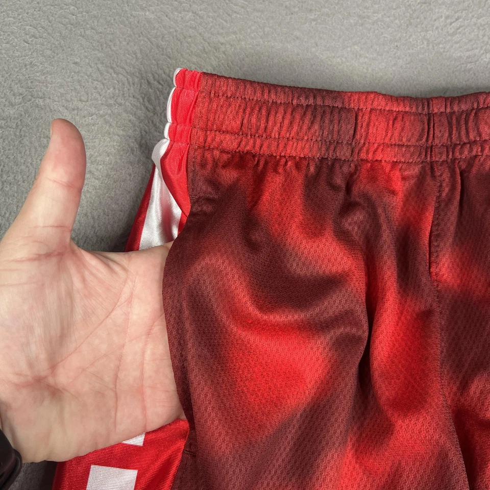 Pantalones Cortos de Baloncesto Nike Dri-FIT Niños Grandes Rojo Blanco Calce Suelto Juvenil FN8326-657 Foto 3 de 4