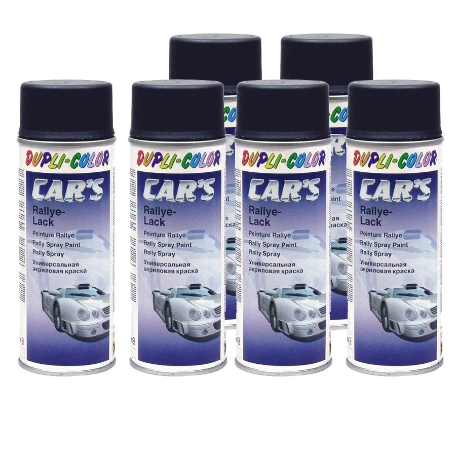 Duplicolor Car's Rallye Lack Lackspray schwarz glänzend 6x 400ml => 2400ml