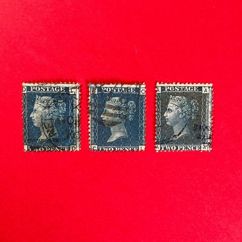 GB Stamps, 1869 Q Victoria 2Pence Blue, Plate 15,Die II, Thin Lines. SG# 46. U - Picture 3 of 3