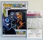 Funko Pop! ONE PIECE #1893 KING signed by Makoto Tamura (JVA) w/ JSA Witness