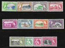 Trinidad & Tobago 1953  #72-#83, Mint/NH, QEII Complete Set (all 12), FOG Superb