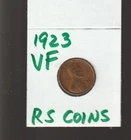 1923    VERY  FINE   LINCOLN CENT   VERY FINE  1923  /  RS COINS #58P  FREE SHIP