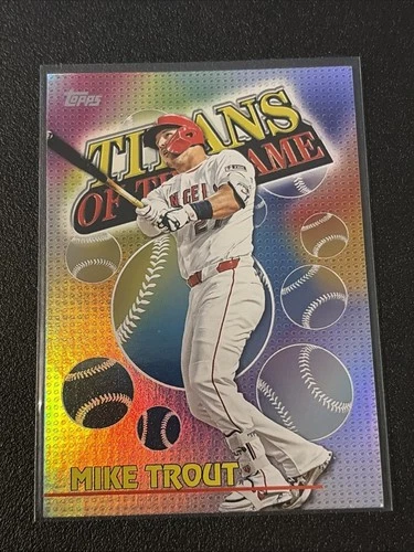 Mike Trout Titans Of The Game Foil 2026 Topps Series 1 Card #TOG-2 LA Angels