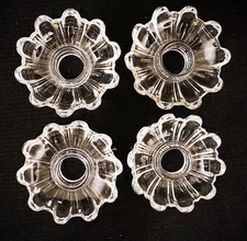 4 Antique Baccarat Crystal Candelabra Chandelier Bobeches Replacement