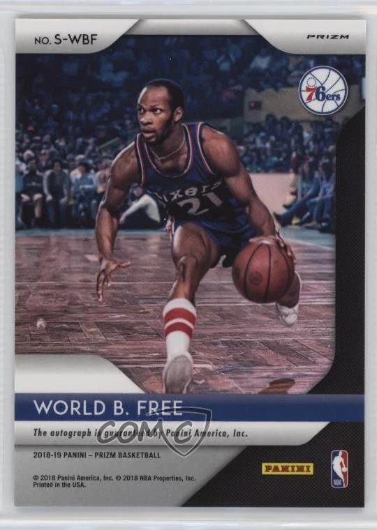 2018-19 Panini Prizm Signatures Silver Prizm World B Free #S-WBF Auto - Image 2 of 2