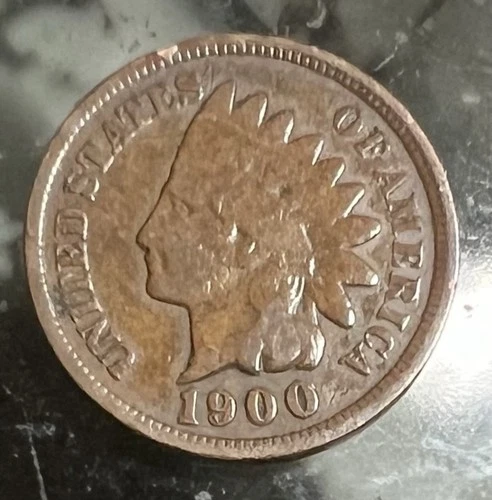 1900 INDIAN HEAD CENT GOOD SMALL RIM NICK