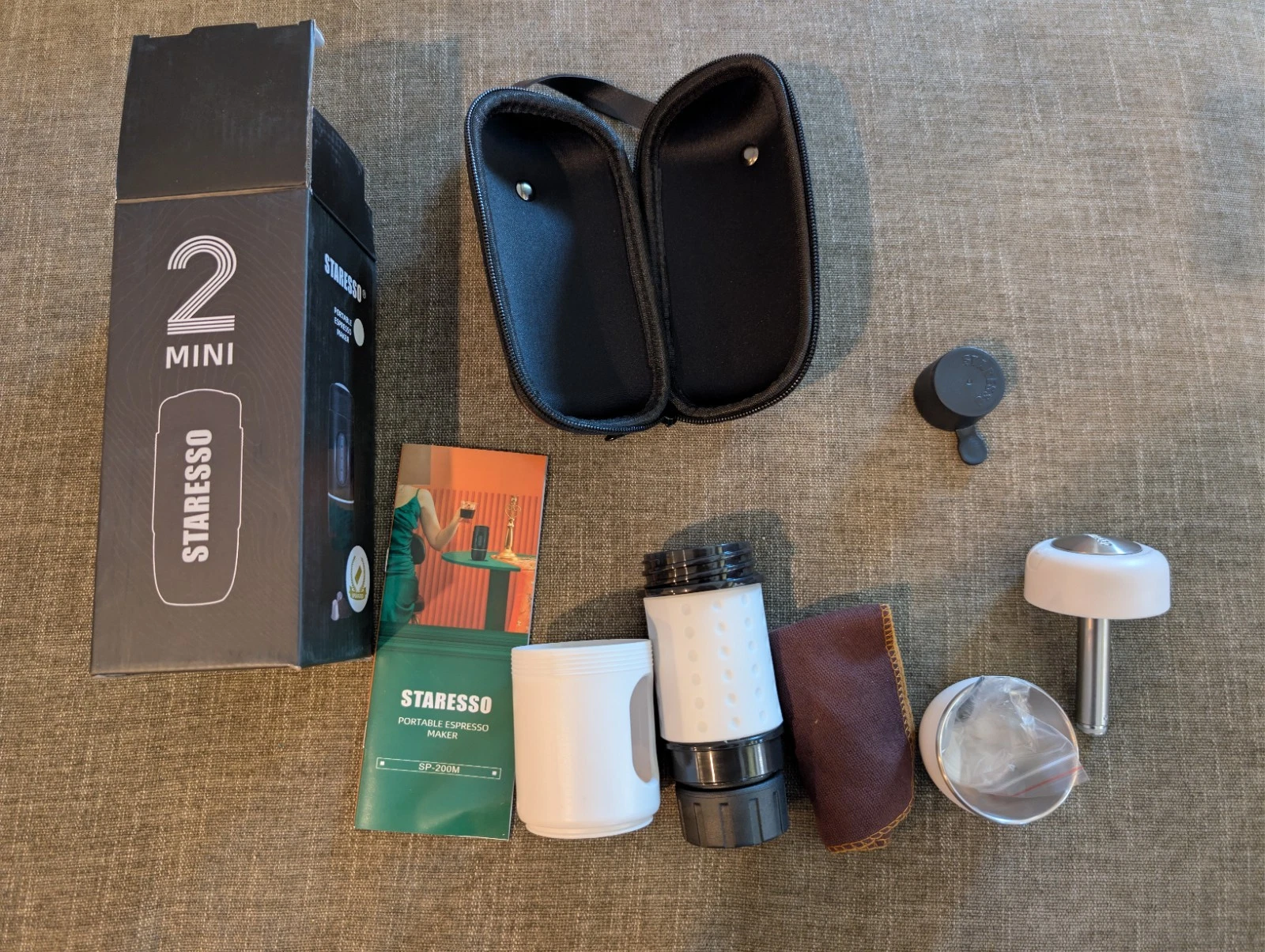 STARESSO TRAVEL Coffee Maker Mini Portable Espresso 2 in 1 Extra Small & Frother