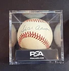 Hank Aaron Signed Baseball PSA DNA Certified Autograph With Acrylic Case