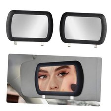 Car Sun Visor Vanity Mirror, Clip on Sun Shading Makeup Mirror Interior 2 PCS