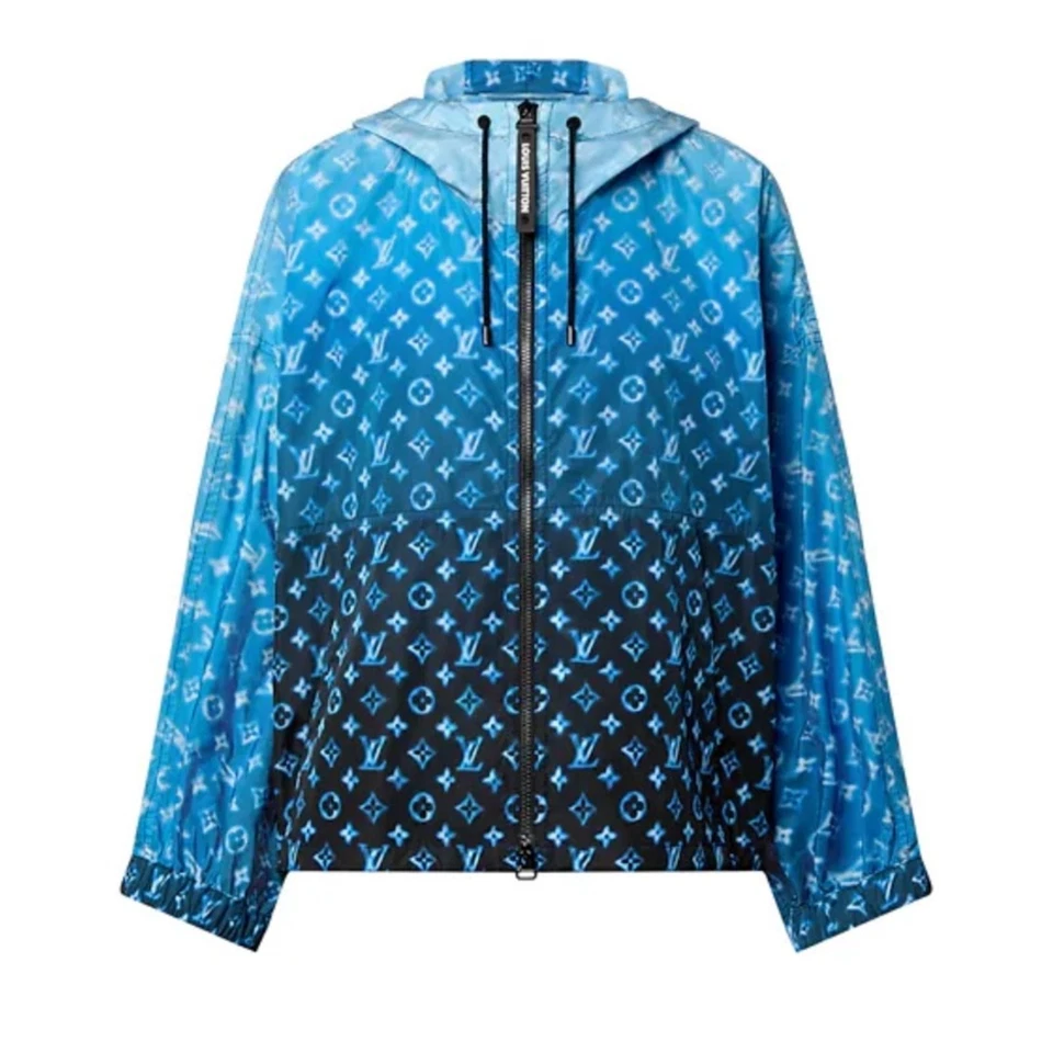 Parka con Capucha Louis Vuitton Monograma Patrón Spray Cortavientos Talla 34 Talla Grande Foto 2 de 4