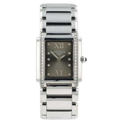 Patek Philippe Twenty Gray Dial Stainless Steel 25mm Quartz Women's Watch 4910