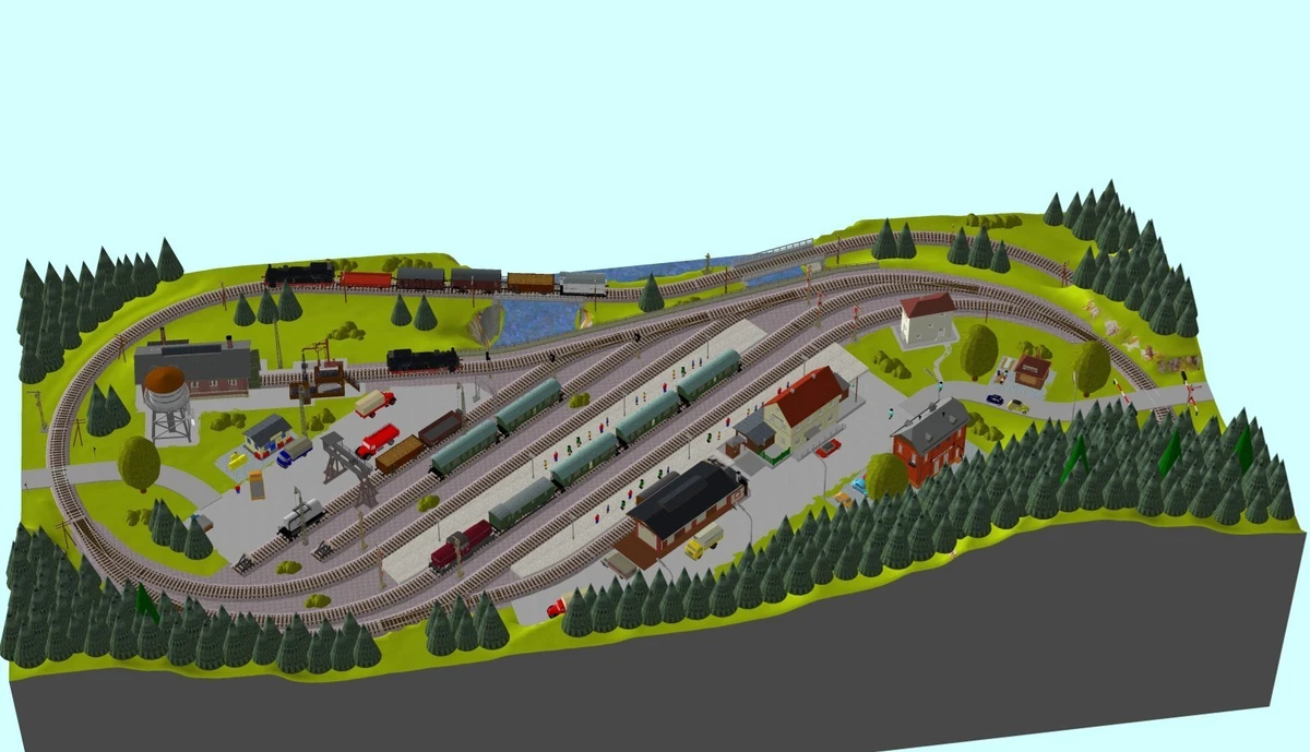 Modellbahn-Planung "Finkenstein" 225 x 120 cm - Märklin M-Gleis - Gleisplan H0