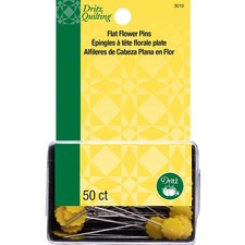FLAT FLOWER PINS 50 Count DRITZ 2" Pins