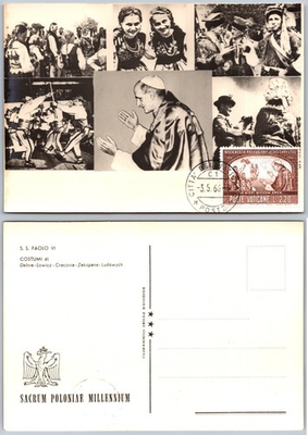 #ad #ad Continental Pope Paul VI Polish Costumes Postcard $9.85