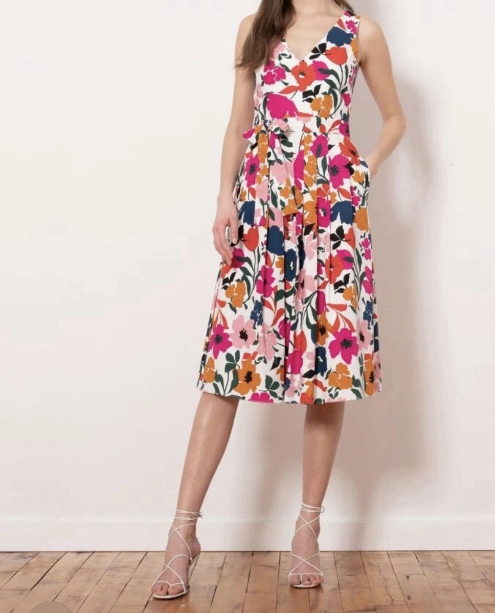 donna morgan sleeveless pleated midi dress Donna Morgan Dresses | Donna Morgan Floral Print Sleeveless Midi Dress | Color: Blue/Pink | Size: 6