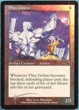 Flint Golem FOIL Nemesis HEAVILY PLD Artifact Uncommon CARD (306421) ABUGames