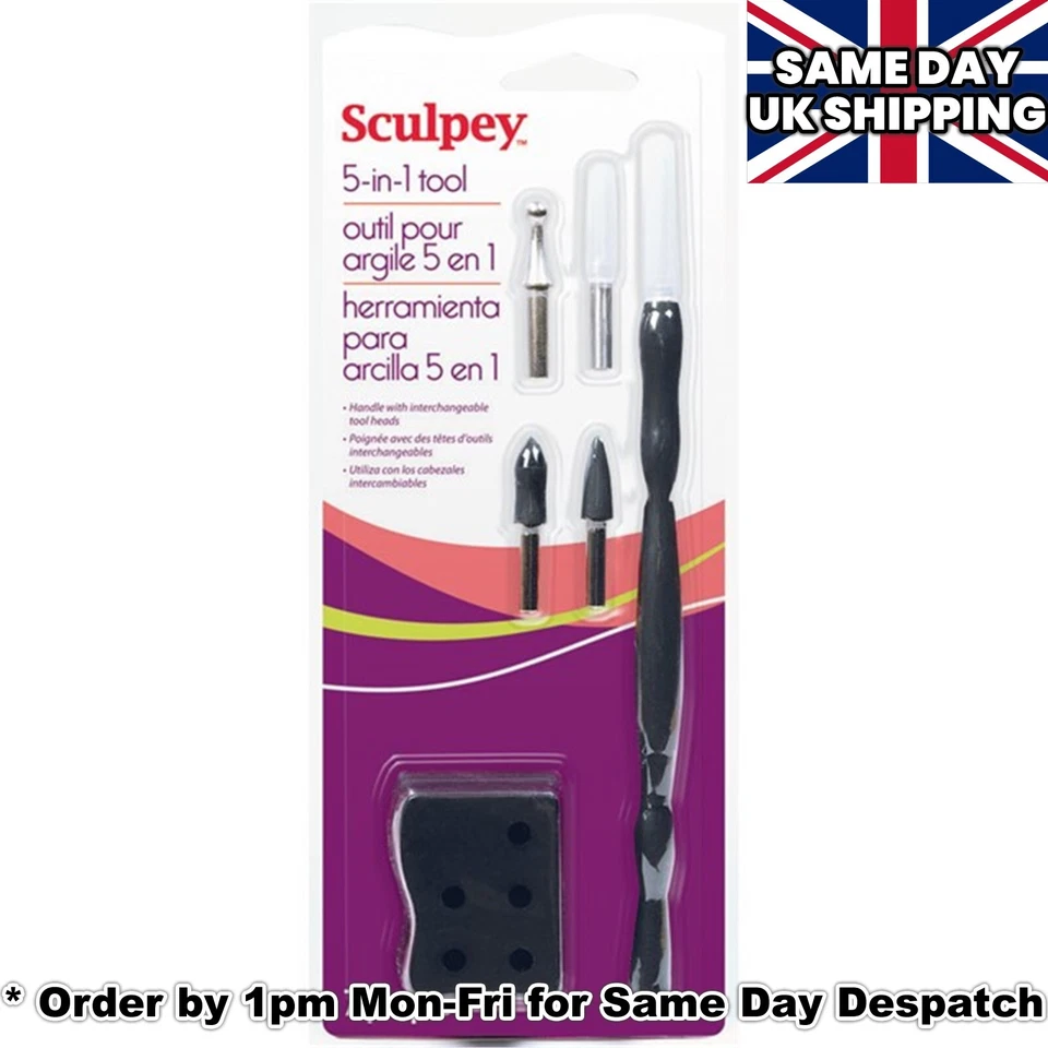 Sculpey & Fimo Polymer Clay - 5 TOOLS IN 1 Starter Set