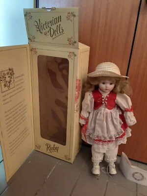 PORZELLAN PUPPE SAMMLER RUBY VICTORIAN DOLLS