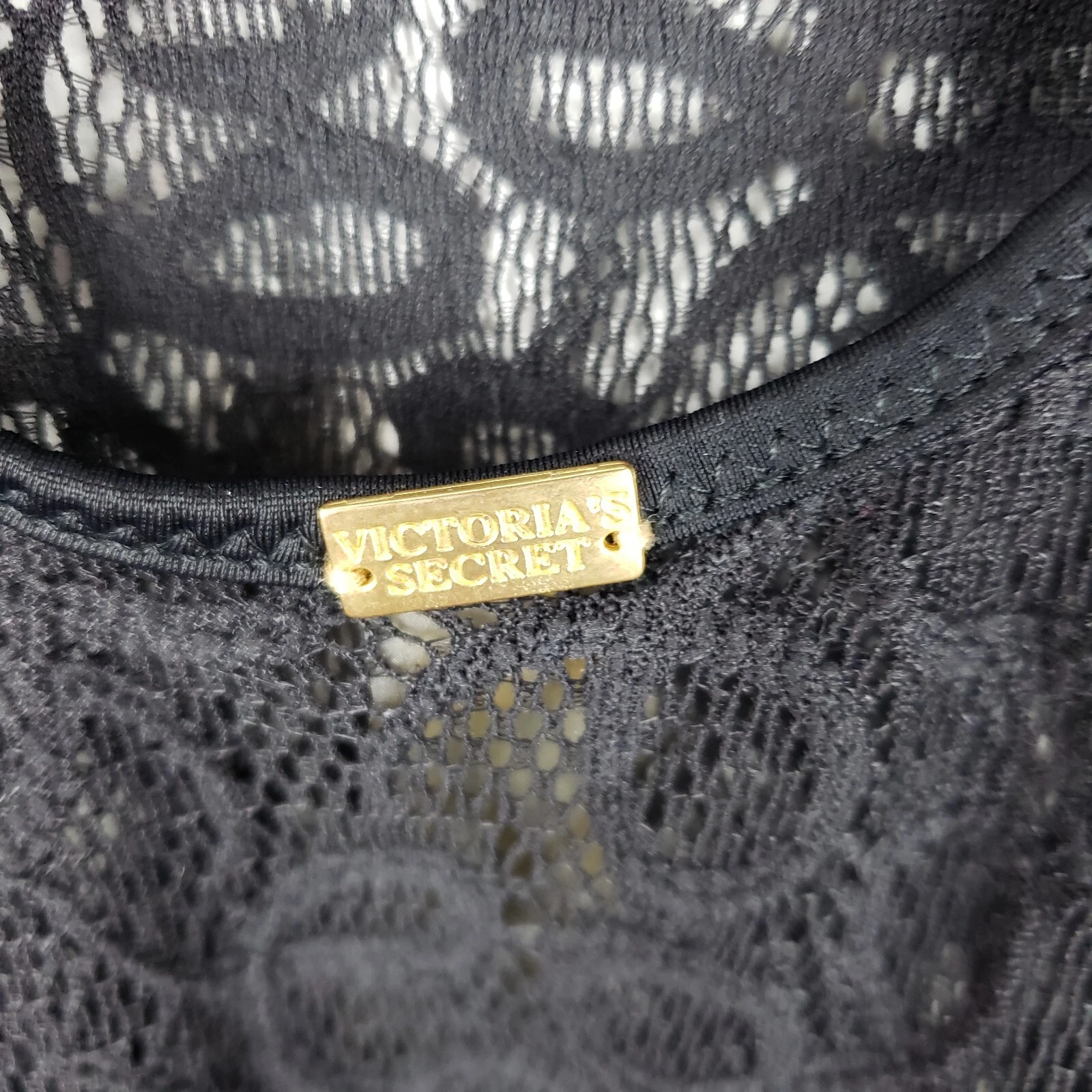 UNDERCOVER Mini abito nero Victoria's Secret pizzo slip tuffo cravatta schiena taglia M