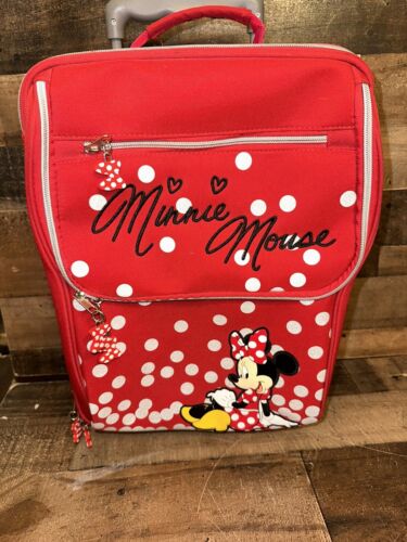 Vintage Minnie Mouse suitcase Walt Disney Disneyland park Carry On Kids - Picture 1 of 12