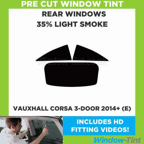 Pre Cut Window Tint for Vauxhall Corsa 3-door 2014+ (E) 35% Light Rear Opel - Picture 2 of 10