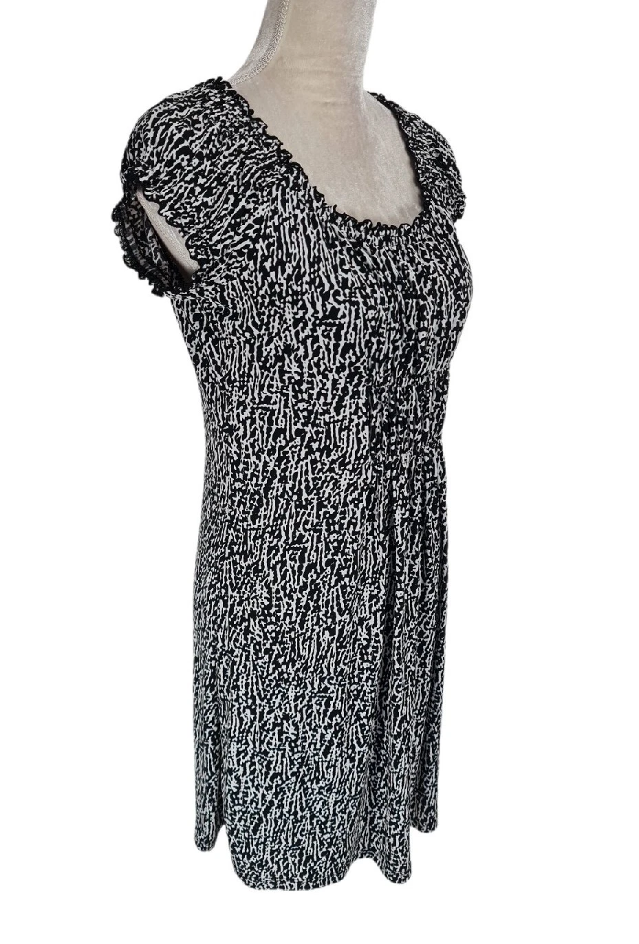 Abito donna MICHAEL KORS tubino lunghezza ginocchio Petti taglia PM nero bianco 146P