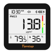 Temtop M10+ Air Quality Detector Monitor CO2, PM2.5, VOC, Smart Temperature Humi