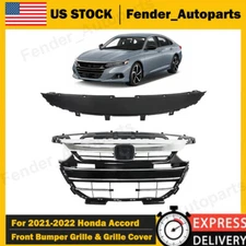 For Honda Accord Grille 2021 2022 2023 Cover&Front Bumper Grille Factory Style