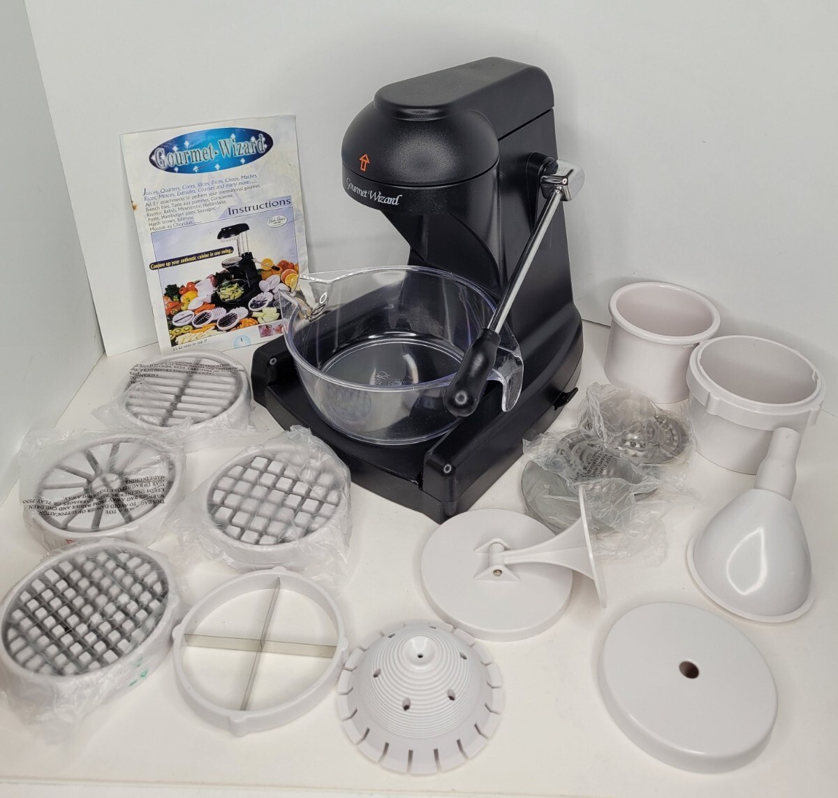 Vintage Gourmet Wizard Food Prep Kitchen Tool Multi Function New Open