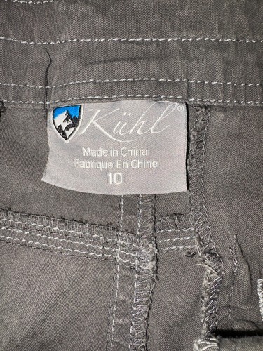Kuhl Women's Size 10 Gray Vintage Patina Dye Cargo Bermuda Hiking Shorts - Picture 2 of 8
