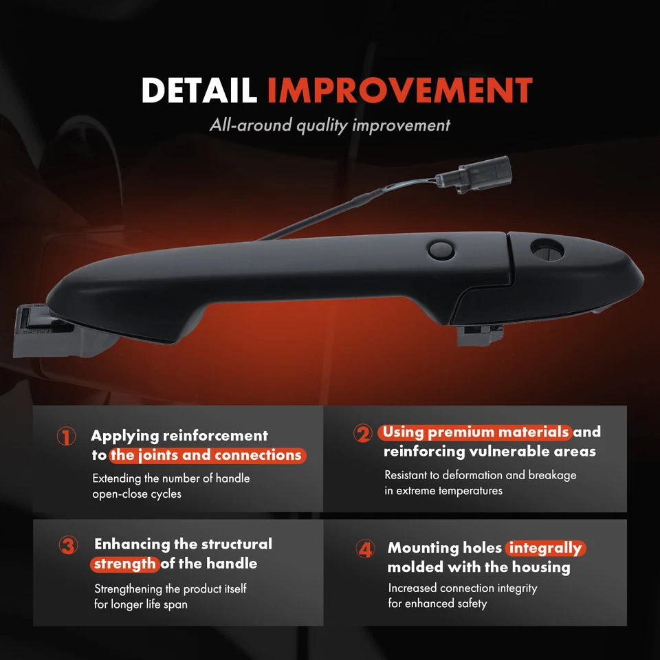 Maçaneta externa frontal esquerda com primer com furo de fechadura para Honda HR-V 2016-2021 City - Imagem 3 de 4