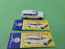Vintage Matchbox # 54 Cadillac Ambulance, Lesney