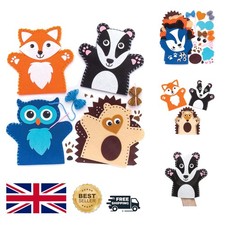 Delightful Woodland Animal Puppet Craft Kit - 4 Easy Sewing Projects for Kids