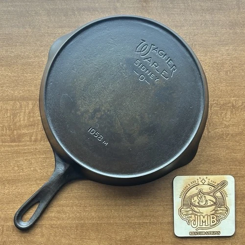 WagnerWare #8 Cast Iron Skillet w/ Heat Ring - JMB Restorations