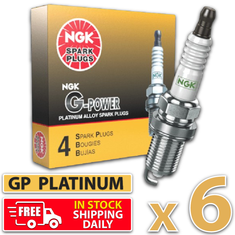 6 x NGK G-Power TR6GP Spark Plugs Platinum Upgrade for TR6