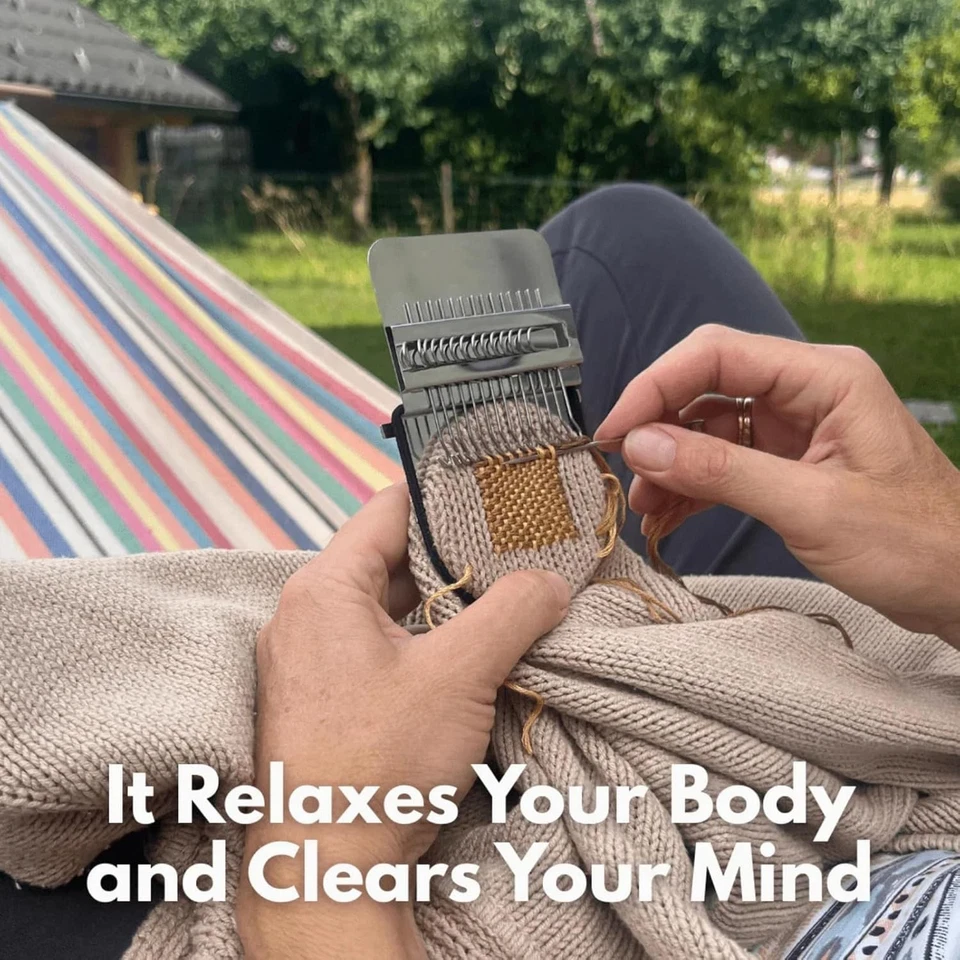 Knit Patch Kit Darning Loom, Knitpatch Patchmaker 2.0 Kit, Loom Knitting Machine - image 4 of 4