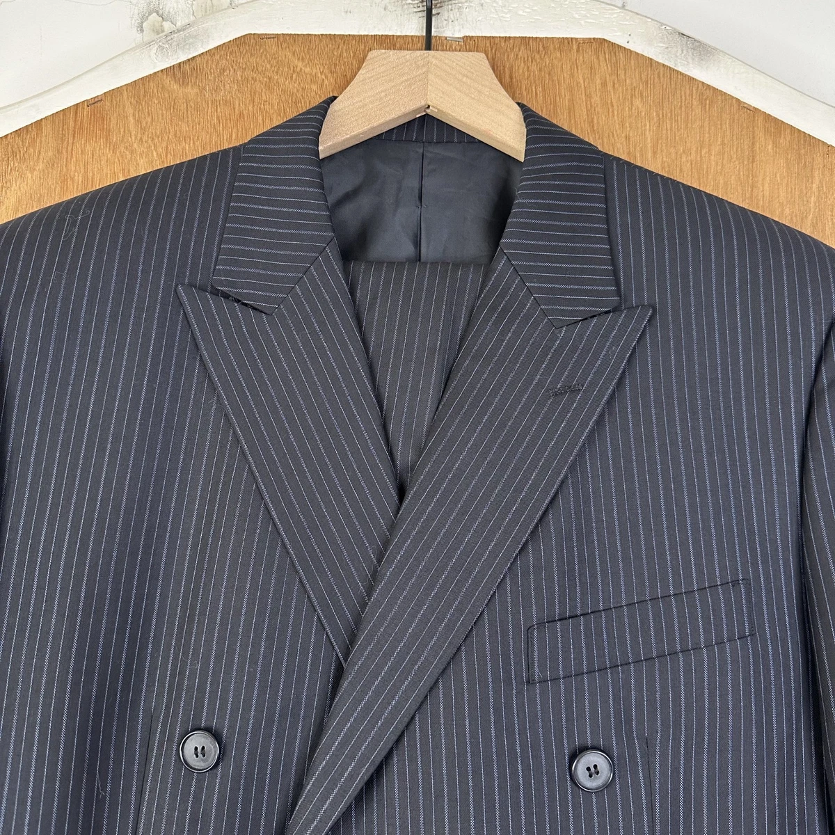 ジャケット・アウター 40's BRAILLON STRIPE DOUBLE BREASTED Blue Double-Breasted Striped Suits & Blazers for Men for sale | eBay