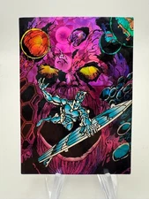 1992 Marvel Comic Images Prism Silver Surfer Ego/Silver Surfer card #58
