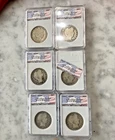Lot of 6 Liberty Head Barber half dollars 1905-1915