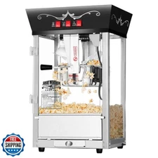 Matinee Popcorn Machine - 8oz Popper with Stainless-Steel Kettle,