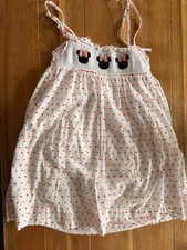 Smocking Bird Minnie Mouse Girls Size 5 Smocked Sundress White Red Polka