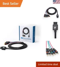 YPbPr Component Video Cable for Wii/Wii U - Ultimate 1080p Clarity & Audio Ex...