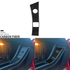 Real Carbon Fiber Driver Side Window Lift Switch Cover For Corvette C4 1991-1993
