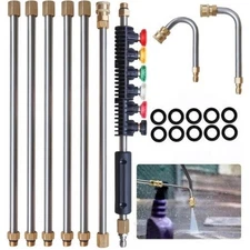 4000PSI 120"Pressure Washer Wand Extension Power Lance Gun Attachment Nozzle Tip