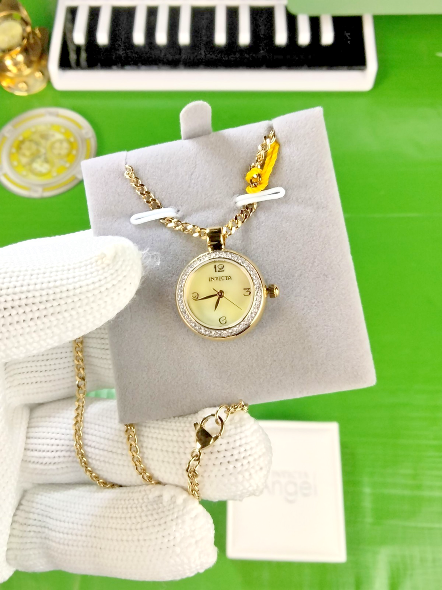 Invicta 49932 Angel Necklace Watch Gold Mother of Pearl Dial  display picture 1