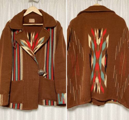 Ganscraft 40s 50s Vtg Chimayo Native Rag Jacket M… - image 1