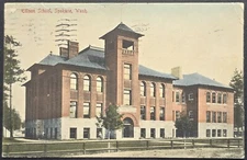 1910 Edison School Spokane WA Postcard – Early 20th Century Historic Building